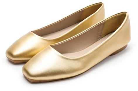 Rojeam Womens Flats Shoes Fold Up Pumps Ballet Flat Slip-on Ballerina Pumps Shoes Loafers Ladies Roll Up Shoes