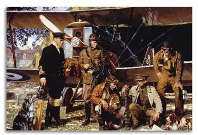 BPQN Poster, Motiv: Militärflugzeug im Vintage-Stil, RAF-Piloten, SE5a, Kampfflugzeug, dekoratives Gemälde, Leinwand-Kunstbild, 30 x 45 cm