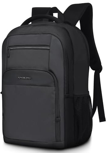 KINGSLONG Zaino per computer portatile da uomo, 15,6 pollici, business, viaggi, per uomini, notebook, impermeabile, per la scuola, ragazzi e adolescenti, Nero