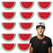 12 x Wassermelonen-Aufnäher zum Aufbügeln, bestickte Applikation für Jacken, Hüte, Rucksäcke, Jeans