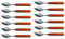 Acan Tradineur - Pack de 12 cucharas de Mesa de Acero Inoxidable y Mango de Madera, Cubiertos clásicos de Cocina, aptas para lavavajillas - 20 cm