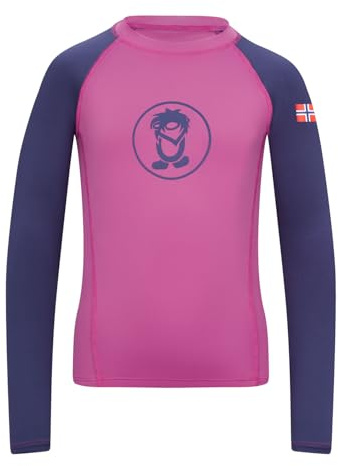 Trollkids Kids Kvalvika Shirt 128, Mallow pink