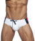 L-Peach Traje de baño para hombre, boxer, natación, playa, mar, piscina, deportes, pantalones cortos, F1 Blanco Azul Oscuro, L