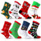 ZZXLOPEZ Weihnachtssocken Festlicher Socken Socken Damen 36-42 Baumwolle Motiv Socken Kuschelsocken, Socken für Weihnachten Geburtstag und Adventskalender