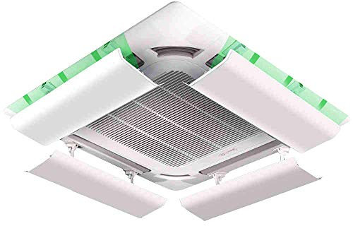 Windabweiser für Decken-Klimaanlage, leichter Kunststoff, verstellbarer Winkel, einfache Installation, verhindert das Ausblasen kalter Luft, gerade, 40 cm