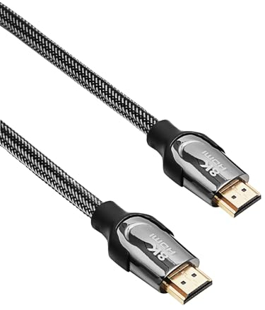 AKYGA Kabel HDMI AK-HD-15S abgeschirmtes CU 48Gb/s 8K@60Hz 4K@120Hz ver. 2.1 1.5m schwarz Ethernet TV PS5 Xbox Beamer Heimkino PC