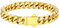 U7 Armband Gold Herren Edelstahl Panzerkette Armband 9mm Cuban Chain Bracelet Schwer Gliederarmband Miami Armkette Kubanisch Herrenarmband 21cm Armschmuck für Bruder Vater Jungs Freund
