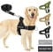 Eyein Hundegeschirr mit Leine für große mittelgroße Hunde, Weich gepolsterter Brustgeschirr mit 2 Leinenclips, Reflektierend & Leichtgewicht Anti Zug Geschirr für Spaziergänge Training, Schwarz, XL