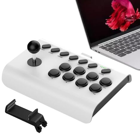 Arcade Combat Controller with Joystick - Turbo/Macro Function | PC Arcade Game Accessories, Perfect for Street Fighter, Teken, Retro Games, Fights and Experiences