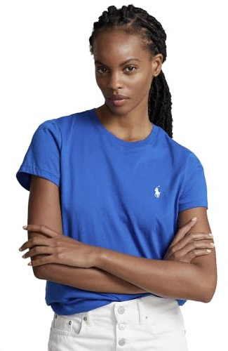 Ralph Lauren Maglietta da donna in cotone, Blu (Heritage Blue), M