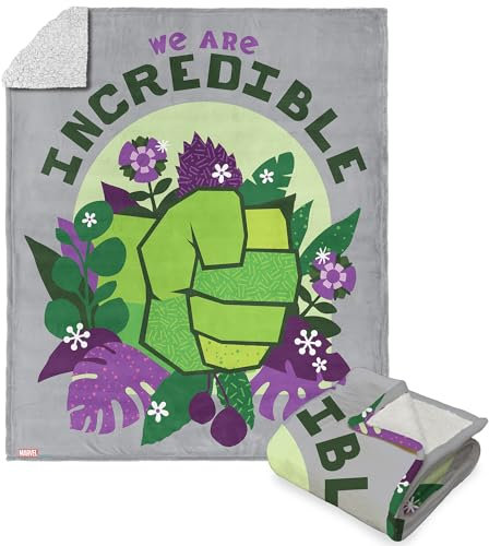 Northwest Marvel The Avengers, We Are Incredible, Silk Touch Sherpa Überwurfdecke, 127 x 152 cm