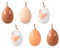 Ostereier zum Aufhängen 6x9cm gesprenkelt 6er Set - Plastikeier mit Aufhänger - Kunststoff Deko Eier für Ostern Frühling - Kunststoffeier Osterdeko Hängedeko Frühlingsdeko bruchfest - Weiß Braun