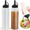Kezidhp 2 Bouteilles Souples Transparentes 350ml - Pour Condiments, Sauces, Huile et Peinture - Flacons de Cuisine Pratiques avec Bouchon Étanche (Lot de 2)