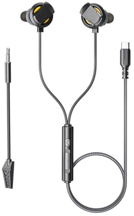 MLWSKERTY RX5 ESports Earphones In Ear Gaming Headphones With Build-in 10mm Driver Unit For Gaming Enthusiasts Type C Input