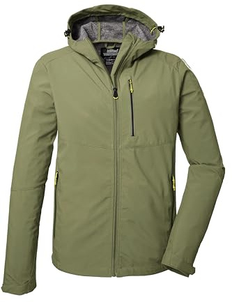 killtec Herren Softshelljacke/Outdoorjacke mit Kapuze KOS 259 MN SFTSHLL JCKT, mosstone, XL, 41367-000