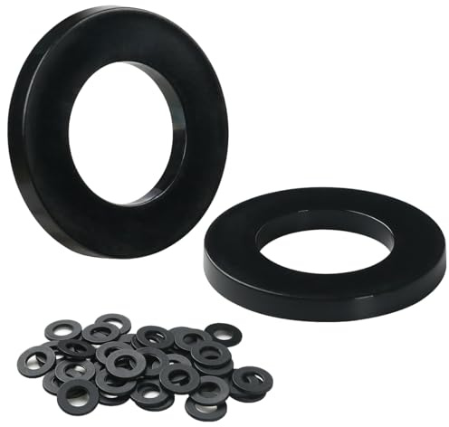 BOUMVID Rondelle in nylon M5 x 10 mm, 100 pezzi, dischi in plastica di colore nero, per soleggiamento elettrico