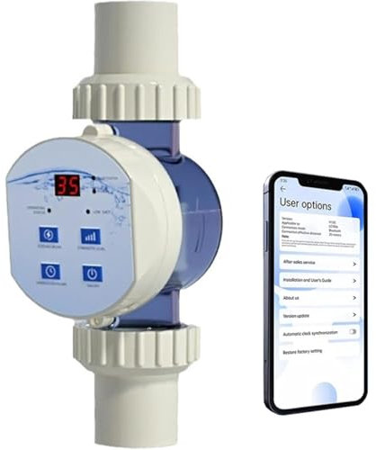 Generatore di Cloro salino, generatore di Cloro salino for Piscine interrate, cloratore elettrolitico for Acqua salata da 2,5-10 g/h con Pannello Digitale Intelligente, Wi-Fi Integrato e(5g/h)