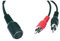 Cable DIN 5 broches femelle vers 2 RCA male - 0.20 m