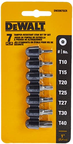 Dewalt dw2067scr Sicherheit Torx Set, 7-teilig
