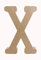 Décopatch AC417O Buchstabe X Fantasie aus Pappmaché, 5 x 20 x 30 cm, zum Verzieren, ideal für Ihre Wohndeko, Kartonbraun