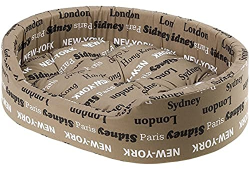 Ferplast Hundebett Hundekissen Hundekorb Hundesofa für mittegroße Hunde, 65 x 46 x 17 cm Waschbar