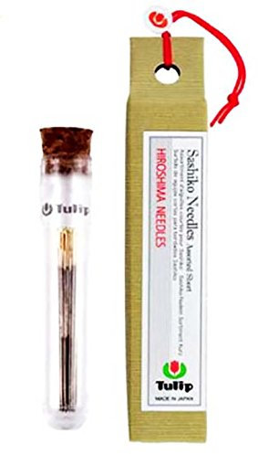 Imptora Sashiko-Nadeln - Tulip Hiroshima Kurze Nadeln - 6 Stück - 3 Größen - Silber - Scharf - Kohlenstoffstahl