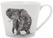 Maxwell & Williams DX0222 Marini Ferlazzo Becher African Elephant, aus Bone China Porzellan, Schwarz, Weiß, 450 ml, in Geschenkbox