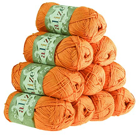 500g Baumwollstrickgarn ALIZE BELLA uni, Farbauswahl