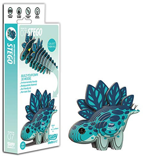 EUGY D5001 Dinosaur Model Craft Kit Stego Dinosaurier 3D-Modell-Bastelset, Mittel