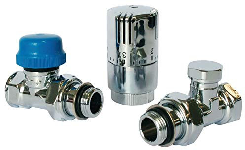 KIT REGLAGE THERMOSTATIQUE TEMPERATURE CHAUFFAGE CENTRAL THERMOSTAT POUR RADIATEUR A EAU CHAUDE 15x21 mm GARANTIE 2 ANS