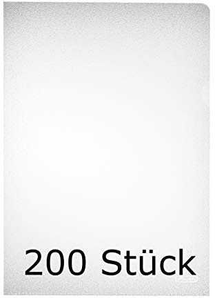 Herlitz 10843753 Aktenhülle A4 PP genarbt Eco., 200er Packung, dokumentenecht
