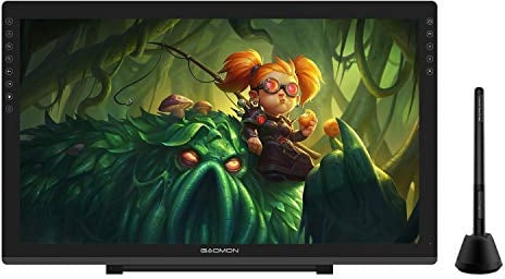 GAOMON PD2200 Tablette Graphique avec Ecran 21,5 Pouces Moniteur de Dessin Entière Laminé et 130% sRGB, Stylet Passif à 8192 Niveaux et 8 Touches Tactile, Compatible avec Windows/Mac OS/Chrome/Linux