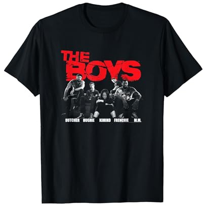 The Boys Black and White Boys on Couch Superhero TV Show T-Shirt