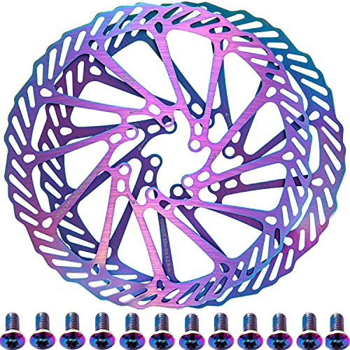 YBEKI Fahrrad Bremsscheibe 160mm/180mm 2er-Set | Edelstahl-Aluminium-Komposit | 44mm Lochabstand | Kompatibel Rennrad/MTB/BMX | Eloxiert & Korrosionsbeständig ﻿