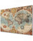 banjado Glas Magnettafel 120x80cm / Magnetwand Glas/Magnetpinnwand als Memoboard Glas/Pinnwand Magnettafel Küche, Büro, Kinderzimmer inkl. 4 Magnete & Montageset - Historische Weltkarte