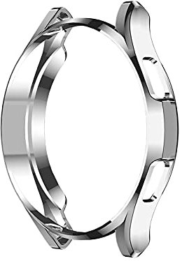 BoLuo Custodia per Galaxy Watch 4 Classic 46mm, Morbida TPU Protettivo Cover Copertura Resistente Cover,Protettiva Watch Shell Plating Case Pounch per Samsung Galaxy Watch 4 Classic 46mm (d'argento)