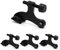 4 Pack Hinge Pin Black Door Stopper, Adjustable Heavy Duty Hinge Pin Door Stop with Black Rubber Bumper Tips