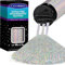 LEOBRO 180 G/6,35 Oz Holografischer, Ultrafeiner Glitzer, 1/128 Zoll Silber Glitzer, Feiner Glitzer, Kunstharz-Glitzer