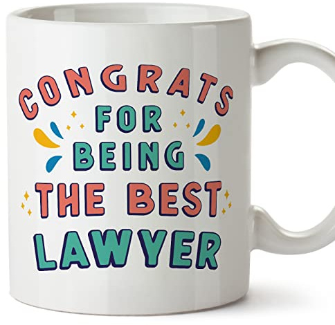 MUGFFINS Lawyer Mug - in English - Congrats for Being The Best - Funny Gift for Colleagues - Ceramic 11oz Mug