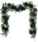 SHACOS 3pcs Artificial Flower Garland Rose Vines Hanging Flowers Garland for Wedding Arch Table Backdrop Party Home Decor, Black