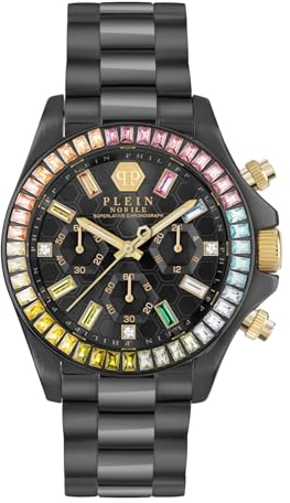 Philipp Plein Damen Uhr Analog Quarz Chrono NOBILE Lady PWSBA0623 Edelstahl