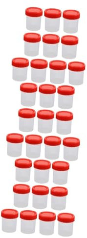 NIYANGLE Pot Echantillon Urine 30 Pcs Récipient De Tasse D'échantillon Avec Couvercle Pot D'échantillon De Fèces Pots D'expectorations Avec Couvercles Tasse D'expérience De Avec Couvercle Tasses De