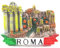 Rom Magnet Poly Souvenir Italien Italy Roma Flagge (A52)