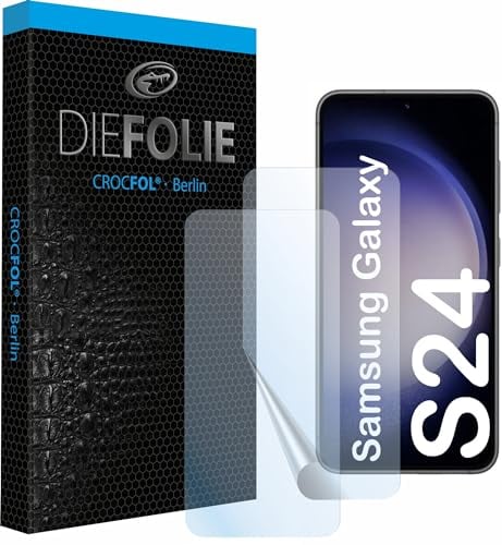 Crocfol für Samsung Galaxy S24 - Schutzfolie vom Testsieger [2 St.] - selbstheilende Premium 5D Langzeit-Premiumschutzfolie (Case-Friendly)
