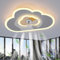Deckenventilator mit Beleuchtung Dimmbar Wolken Ventilator Deckenleuchte Holz LED Fan Deckenventilator Mit Fernbedienung 47W 6 Wind Moderne Deckenventilator Licht Für Wohnzimmer Schlafzimmer,50CM