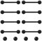 Gojewen 8er Zungenpiercing Brustwarzenpiercing und 4er Ersatzkugel Chirurgenstahl Schwarz Piercing Zunge Brustwarze Barbell 12mm