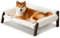 MEWOOFUN Erhöhtes Hundesofabett – Atmungsaktives Haustierbett mit abnehmbarem, waschbarem Bezug, Hundebetten für große und mittelgroße Hunde mit Rutschfester Unterseite, 87 x 63 x 28 cm, (Weiß, XL)