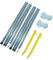 OLPRO Zeltstangen Set 2 x 180 cm, Camping, Ersatz, Aluminium, Outdoor, inklusive 2 x Kunststoffheringe und 4,5 m Abspannleinen