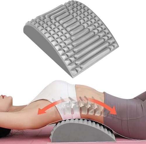 Muligheter Neck & Back Stretcher, Rückenstrecker & Nacken-Traktionskissen 2 In 1, Back Nacken und Nackenstrecker Chiropraktik-Kissen für Herniated Disc, Sciatica, Scoliosis