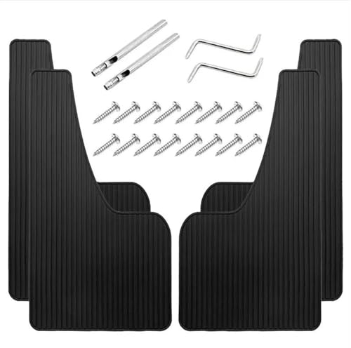 Parafanghi per auto Ruote Anteriori Posteriori Paraspruzzi Parafango Universale Per Auto PP Paraspruzzi Parafanghi Per Auto SUV Fuoristrada Accessori Auto Per Camion Paraspruzzi(Color:4pcs Large Black